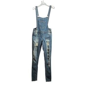 Hot Kiss Y2K Vintage Stylish Denim Overalls Size 5